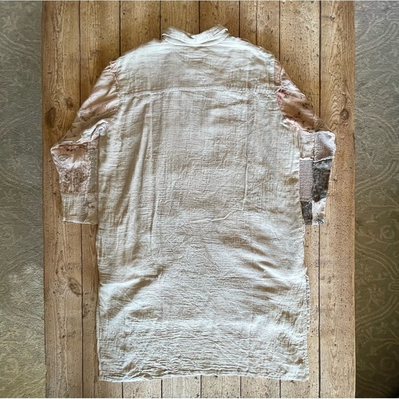 Paper Lace Chic Boho Oversized Linen Cotton Cottagecore Dress One Size - Picture 3 of 8